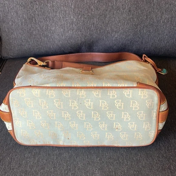 Dooney & Bourke Large signature Hobo bag leather /  blue  rare - Picture 5 of 12